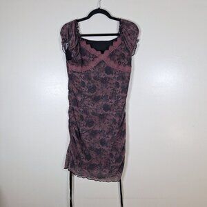 Romwe whimsigoth fairycore witchy babydoll lace drawstring dress size large